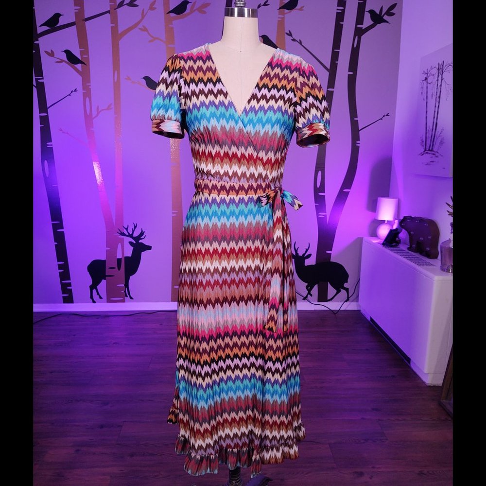 ASOS Pink and Brown V-Neck Sundress